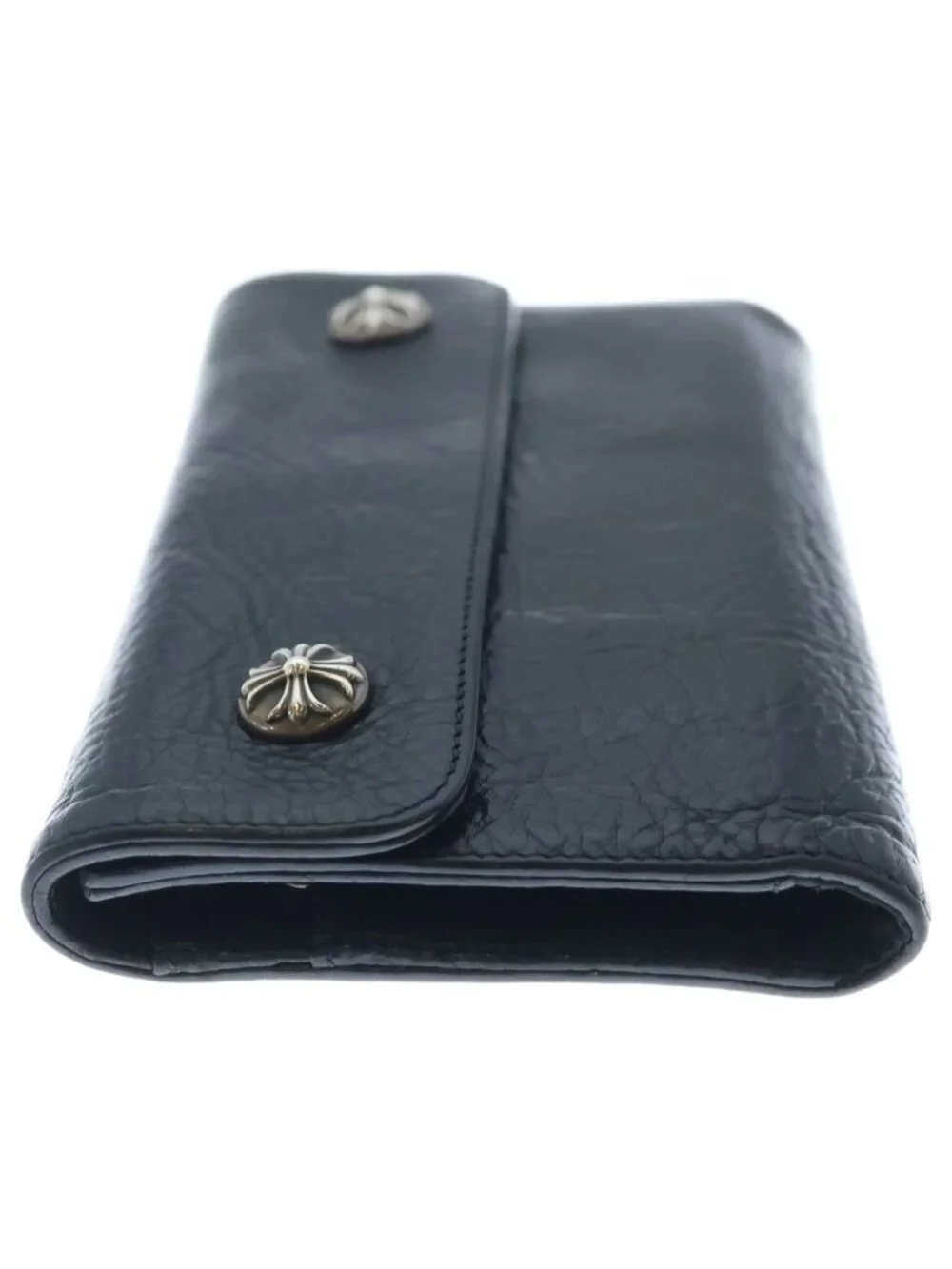 Chrome Hearts Wave Leather Wallet Black